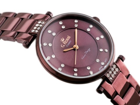 ZEGAREK G. ROSSI - C5131B-2B3 (zg780d) violet + BOX G. Rossi