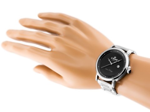 ZEGAREK G. ROSSI - C6182B-1C1 (zg256a) s./black + BOX G. Rossi