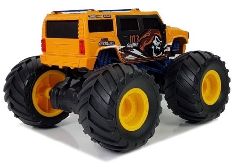 Auto Terenowe Duże Koła Bigfoot Zdalnie Sterowany 2.4G 1:18 Żółty LEAN Toys