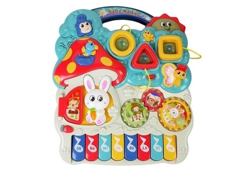 Chodzik Pchacz Zwierzątka Liczby Figury Pianinko Dźwięk LEAN Toys