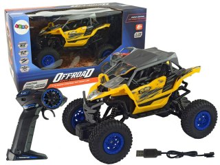 Terenowe Auto Off- Road Zdalnie Sterowane 2,4 GHz 1:16 Żółte LEAN Toys