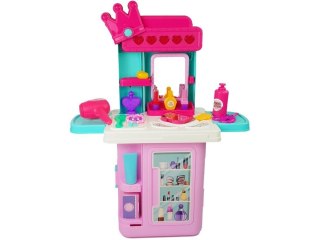 Zestaw Piękności Toaletka w Walizce Korona Akcesoria Do Makijażu Różowa LEAN Toys