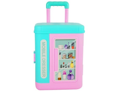 Zestaw Piękności Toaletka w Walizce Korona Akcesoria Do Makijażu Różowa LEAN Toys
