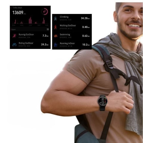 SMARTWATCH MĘSKI G. Rossi G.RSWSF1-1A1-1 black + dodatkowy PASEK (sg003e) G. Rossi