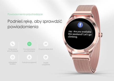 SMARTWATCH DAMSKI G. Rossi SW017-5 r.gold/white (sg011e) G. Rossi