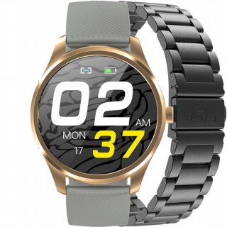 SMARTWATCH MĘSKI G. Rossi SW012-5 gold/gray + dodatkowa BRANSOLETA (sg007e) G. Rossi