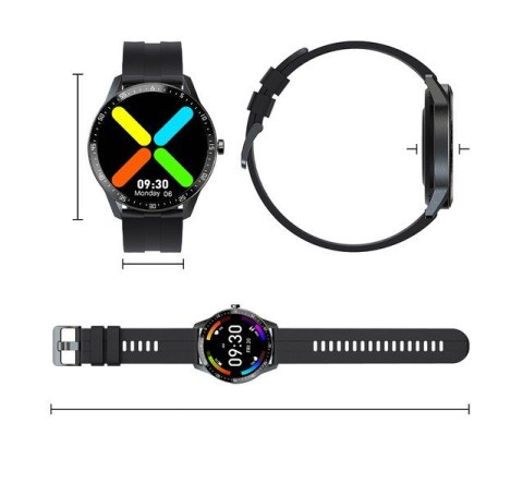 SMARTWATCH MĘSKI G. Rossi SW018-1 silver/black (sg012a) WŁASNE TARCZE G. Rossi