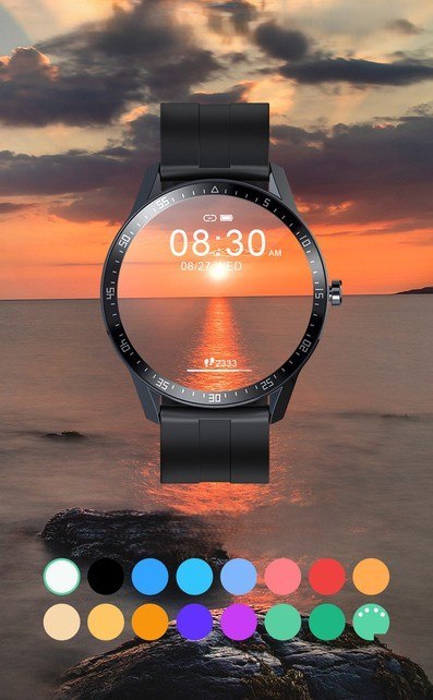 SMARTWATCH MĘSKI G. Rossi SW018-5 black/blue (sg012e) WŁASNE TARCZE G. Rossi