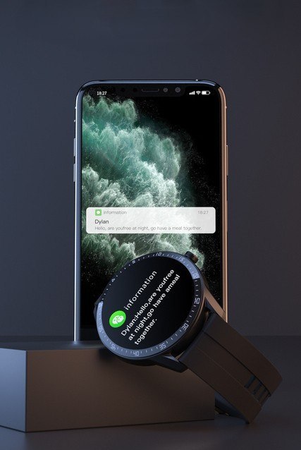 SMARTWATCH MĘSKI G. Rossi SW018-5 black/blue (sg012e) WŁASNE TARCZE G. Rossi