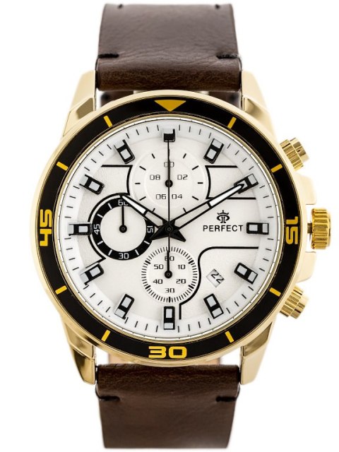 ZEGAREK MĘSKI PERFECT CH02L - CHRONOGRAF (zp351b) + BOX Perfect