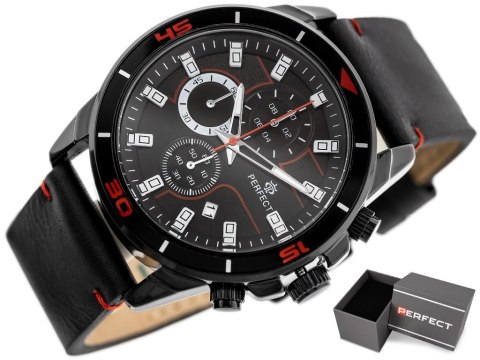 ZEGAREK MĘSKI PERFECT CH02L - CHRONOGRAF (zp351d) + BOX Perfect