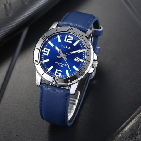 ZEGAREK MĘSKI CASIO MTP-VD01L-2BV (zd169a) + BOX Casio