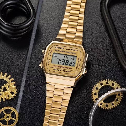 ZEGAREK UNISEX CASIO A168WG-9W (zd088b) - KLASYKA + BOX Casio