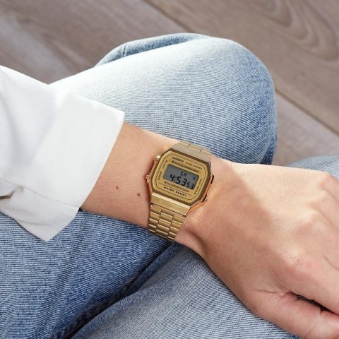 ZEGAREK UNISEX CASIO A168WG-9W (zd088b) - KLASYKA + BOX Casio