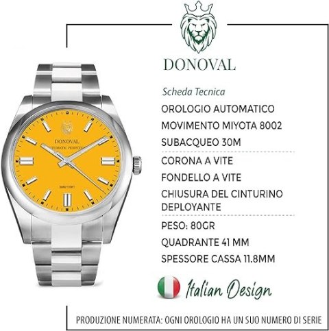 AUTOMATYCZNY ZEGAREK DONOVAL WATCHES SIMPSON + BOX DL0004 + BOX (zdo001d) Donoval