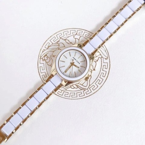 ZEGAREK DAMSKI Anne Klein Gold-Tone AK-3212WTGB + BOX Anne Klein