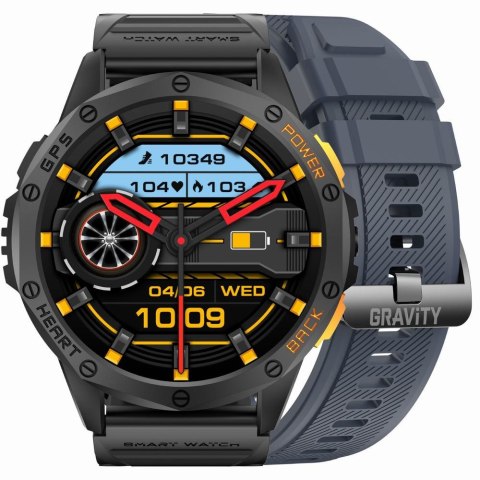 SMARTWATCH MĘSKI GRAVITY GT24-1 - LATARKA, DODATKOWY PASEK (sg033a) Gravity