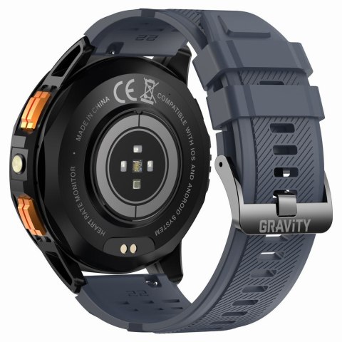 SMARTWATCH MĘSKI GRAVITY GT24-1 - LATARKA, DODATKOWY PASEK (sg033a) Gravity