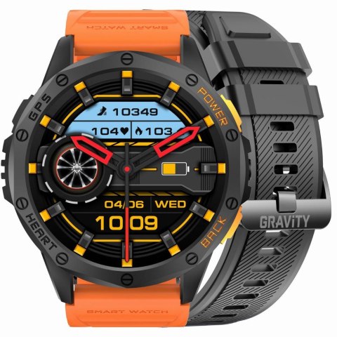 SMARTWATCH MĘSKI GRAVITY GT24-3 - LATARKA, DODATKOWY PASEK (sg033c) Gravity