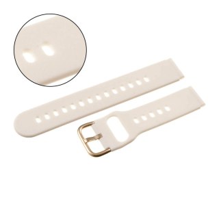 Pasek gumowy do smartwatch U01 - beżowy/rosegold - 20mm Pacific