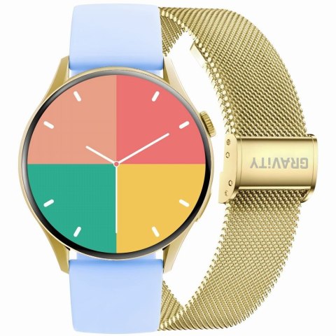 SMARTWATCH DAMSKI GRAVITY GT11-4 - AMOLED, DODATKOWY PASEK (sg044d) Gravity