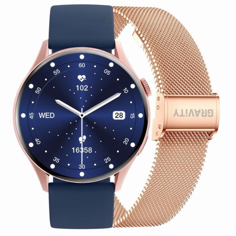 SMARTWATCH DAMSKI GRAVITY GT11-6 - AMOLED, DODATKOWY PASEK (sg044f) Gravity