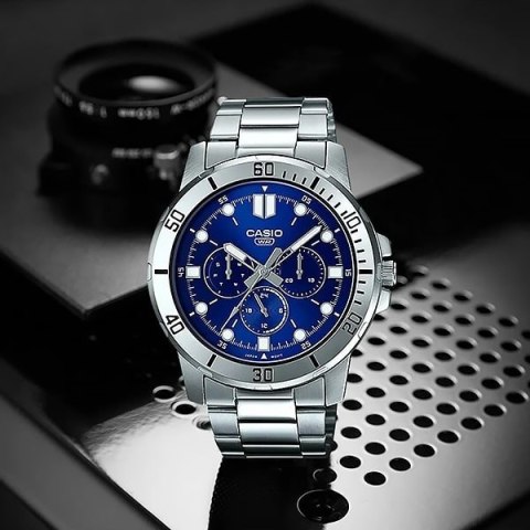 ZEGAREK MĘSKI CASIO MTP-VD300D-2E (zd268b) + BOX Casio