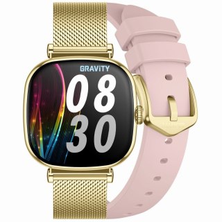 SMARTWATCH DAMSKI GRAVITY GT32-1 - ROZMOWY BLUETOOTH, DODATKOWY PASEK (sg047a) Gravity