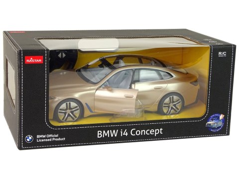 Auto BMW I4 Samochód Zdalnie Sterowany RC Rastar Złoty 1:14 Rastar