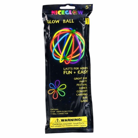 Piłka Fluorescencyjna Świecąca W Ciemnośći Neon Stick 12 Patyczków LEAN TOYS