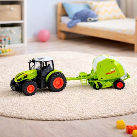 Traktor Rolniczy Farmerski Zdalnie Sterowany RC Z Prasą Do Balotów 1:24 LEAN Toys