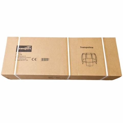 Trampolina Ogrodowa LEAN Z Siatką Wewnętrzną Czarno-Zielona 252CM 8FT LEAN Sport