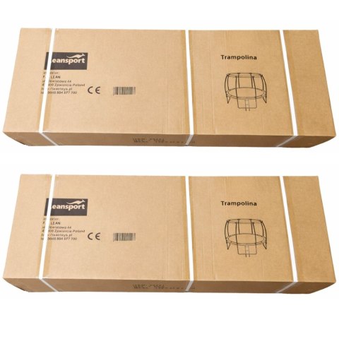 Trampolina Ogrodowa LEAN Z Siatką Wewnętrzną Czarno-Zielona 366CM 12FT LEAN Sport