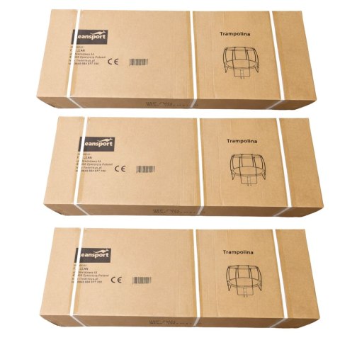 Trampolina Ogrodowa LEAN Z Siatką Wewnętrzną Czarno-Zielona 487CM 16FT LEAN Sport