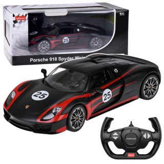 Auto Porsche 918 Spyder Performance Zdalnie Sterowane RC Czarne Rastar 1:14 Rastar