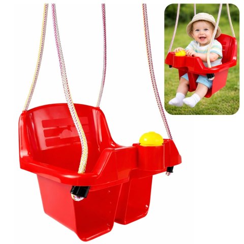 Huśtawka Kubełkowa Czerwona Dla Dzieci 5237 Dorex
