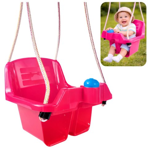 Huśtawka Kubełkowa Różowa Dla Dzieci 5237 Dorex