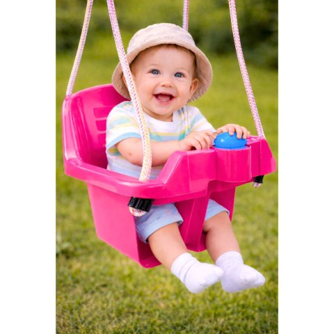Huśtawka Kubełkowa Różowa Dla Dzieci 5237 Dorex