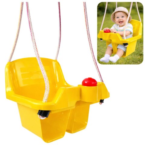 Huśtawka Kubełkowa Żółta Dla Dzieci 5237 Dorex