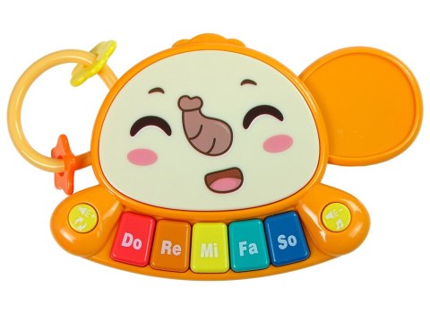 Interaktywny Pchacz Chodzik Stolik 2w1 Czerwony LEAN Toys