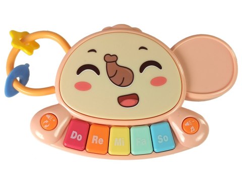 Interaktywny Pchacz, Chodzik Stolik 2w1 Różowy LEAN Toys