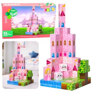 Klocki Magnetyczne Konstrukcyjne Piksele Sześciany Zamek Księżniczki 96 el. LEAN Toys