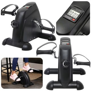 Mini Rowerek Treningowy Rotor Rehabilitacyjny 2w1 Wyświetlacz LCD Czarny LEAN