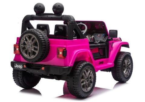Pojazd Na Akumulator Jeep Rubicon 4x4 DK-JWR556 4x200W 24V Różowy LEAN CARS