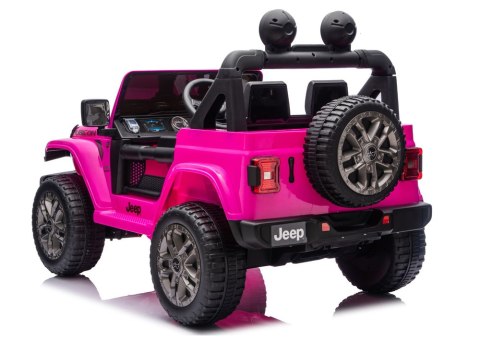 Pojazd Na Akumulator Jeep Rubicon 4x4 DK-JWR556 4x200W 24V Różowy LEAN CARS