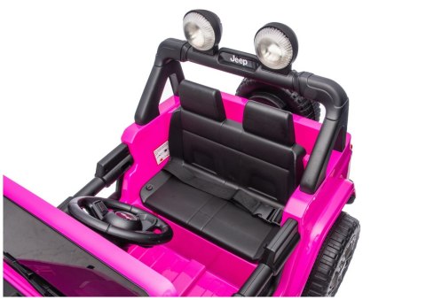 Pojazd Na Akumulator Jeep Rubicon 4x4 DK-JWR556 4x200W 24V Różowy LEAN CARS