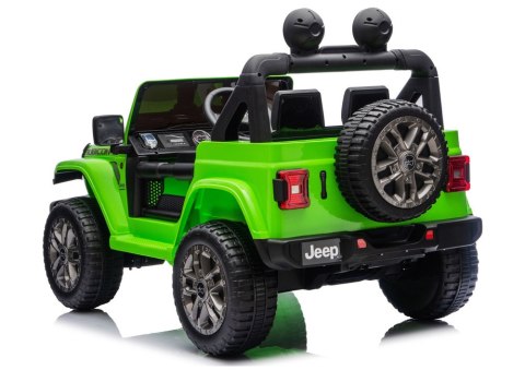 Pojazd Na Akumulator Jeep Rubicon 4x4 DK-JWR556 4x200W 24V Zielony LEAN CARS