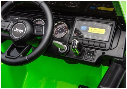Pojazd Na Akumulator Jeep Rubicon 4x4 DK-JWR556 4x200W 24V Zielony LEAN CARS