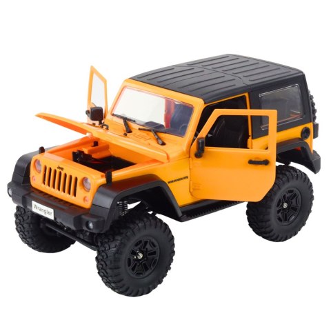 Auto Terenowe Zdalnie Sterowane RC Jeep Wrangler Rock Crawler Pomarańczowy 1:14 Double E