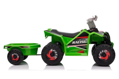 Quad Na Akumulator XMX630T Zielony Z Przyczepą LEAN CARS